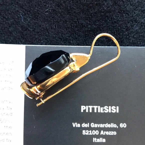 Italian Smoky Quartz drop Earrings gold plated